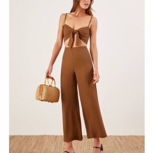 NWOT Reformation Bahama Two Piece in Toffee